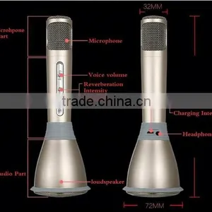 Bluetooth Speaker Portable Wireless Karaoke Microphone Handheld Condenser Microphone With Speaker thumbnail-4