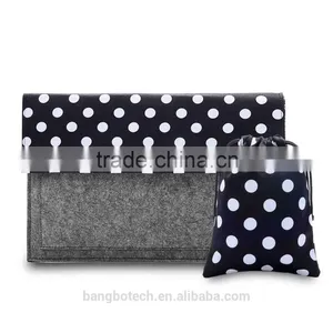 Wool Felt With Canvas Material Sleeve Bags for Mabook Laptop Case thumbnail-5
