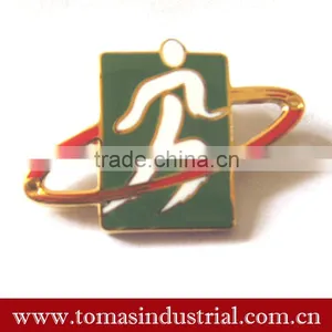 Countries Crossed Aluminium Material Laos National Flag Shape Lapel Pin Badge thumbnail-4