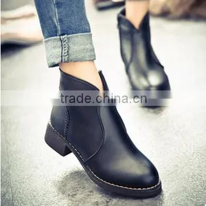 New Trend Leather Martin Boots Females Shoes thumbnail-2