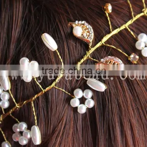 Factory Direct Bridal Pearl Tiara Crown for Festive Decor thumbnail-1