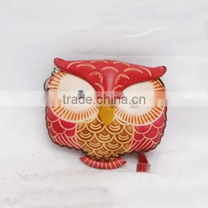 Handmade Leather Large Owl Coin Purse thumbnail-6
