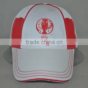 Guangzhou Hat Factory Professional Custom 100% Cotton White/red Promotional Baseball Cap thumbnail-1