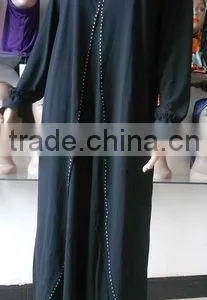 Factory Direct Abaya Dress Muslim Black R-MA521# thumbnail-1
