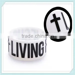 Wide Black Silicone Sport Wristband, Custom Cheap Silicone Wristbands thumbnail-4