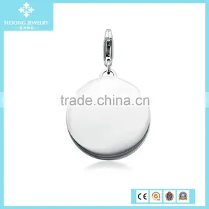 Silver Pendants Engraveable Baby Shoe Charm in Sterling Silver thumbnail-4