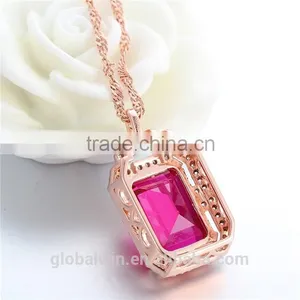 Fine Jewelry 925 Silver Big Red Corundum Charm For European Necklace Wholesale thumbnail-3