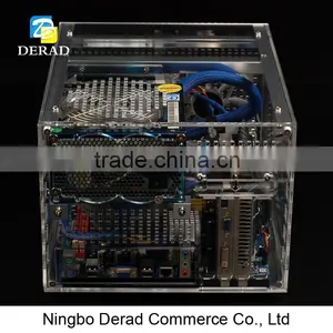 PC-C670 High Quality Personalized Horizontal M-ATX PC Custom Acrylic Transparent Plexiglass Desktop Computer Case thumbnail-2