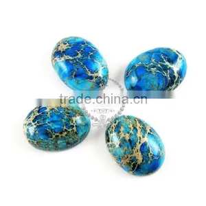 18x25mm Oval Blue Imperial Jasper Cabochon Beads,gemstone Pendant Cabochon Stone Beads Set for Earrings,rings,necklace 4120023 thumbnail-1