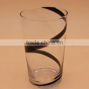Clear Tumbler With Black Lines thumbnail-1