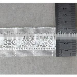Garment Decoration 4cm White Net Embroidery Lace Trim on Wholesale thumbnail-3