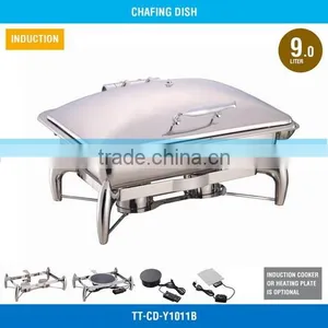 TT-CD-1011B, 9 L, Stainless Steel Cover, Mechanical Hinge, Electric Chafing Dish thumbnail-1