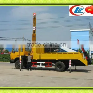 Dongfeng 4x2 Side Rail Flatbed Truck With Crane ,used Crane Trucks for Sale thumbnail-1