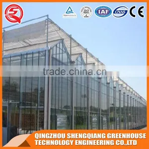 Factory Hollow Tempered Steel Frame Glass Greenhouse Cooling System thumbnail-4