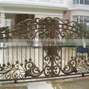 Bisini Luxury Sliding Design Gate, Sliding House Main Gate Design, New Sliding Design Big Iron Gate thumbnail-6