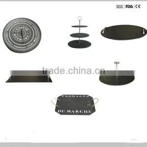 Wholesale Natural Stone 2 Tier and 3 Tier Slate Cake Stand With Rough Edge thumbnail-5