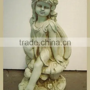 Girl Polyresin Garden Angle Cherubs Statue Decoration Little Angel Statue thumbnail-2