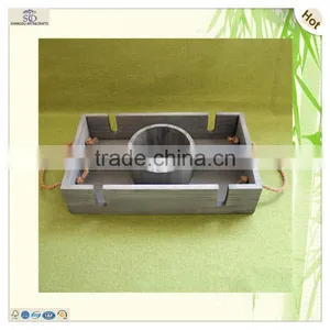 Great Quality Antique Grids Round Hole Compartment Wooden Tray thumbnail-1