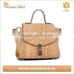 2017 Latest Arrival Women Handbag Hot Sell Tote Bag Ladies Eco Friendly Cork Bag Vegan Cork Bag thumbnail-1