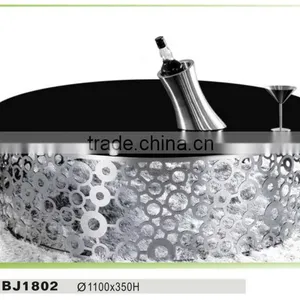 Modern Glass Coffee Table ,round Coffee Table,black Coffee Table BJ1802 thumbnail-1