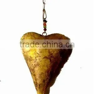 Heart Shape Wind Bell Hanging, Metal Hanging Bell, Wind Metal Bell, Animal Wind Chime Bell, thumbnail-1