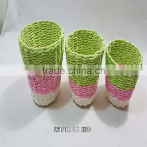 Handmade Paper Rope Storage Basket thumbnail-1