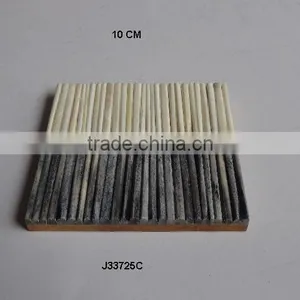 Grey and White Colour Bone Strip Coaster Available in Other Patterns and Colours thumbnail-1