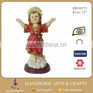 12 Inch Resin Religious Items Craft Home Decoration Figurine Nino Statues Baby Jesus thumbnail-1
