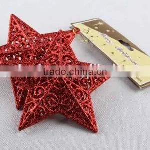 2PC Christmas Decoration Hollow Pentagram Christmas Ornaments Pendant thumbnail-4