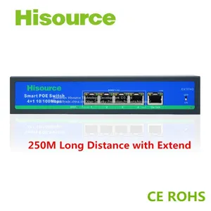 Hisource 4+1 встроенный POE коммутатор на дальность 250 м для Mikrotik/UBNT wifi AP CPE роутера thumbnail-1