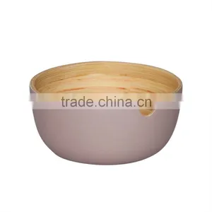 Spun Bamboo Salad Bowls, Lacquered Bamboo Salad Bowls thumbnail-1