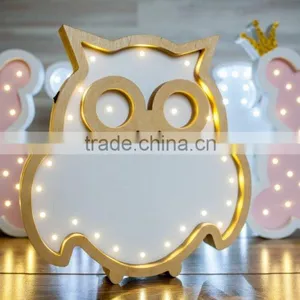 Hanging Owl Battery Operated Light Wooden Lights thumbnail-2