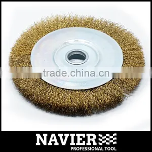 SWB-110 Big Size Steel Wire Brush Circular Wire Wheel Brush Bevel Brush With Arbor Hole Car Vehicle Cleaning Tool thumbnail-1