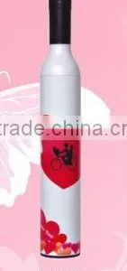 White Color Love Heart Shape Wine Bottle Umbrella thumbnail-1