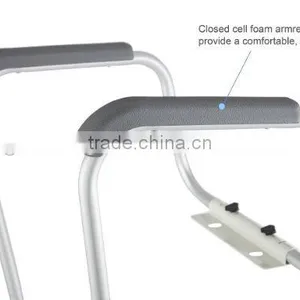 Adjustable Metal White Stand Alone Toilet Safety Rails thumbnail-3
