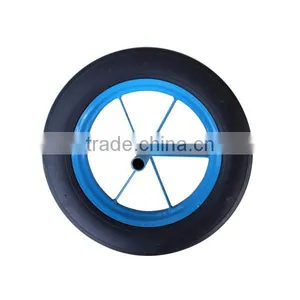 Qingdao Wantai Pneumatic Rims Wheel Solid pu Wheelbarrow Wheels thumbnail-1