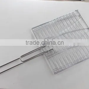 Triple Fish Long Handle Barbecue Grill Basket thumbnail-2
