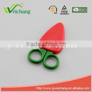 WCSC210 Premium Novelty Wholesale Soft Handle Colorful School Children Plastic Scissors With Funny Carrot Shape Cover thumbnail-1