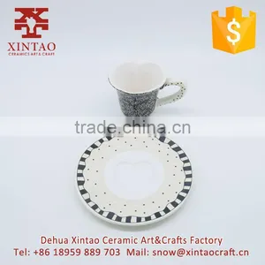 Coffee House Coffee Bar Cappuccino Cups and Saucers, Full Decal Letters With Saucers thumbnail-4