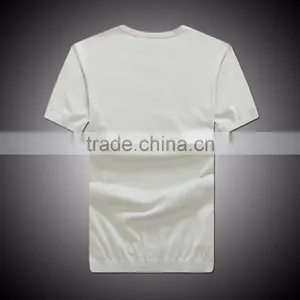 Custom 100% Fine Cotton White Plain t Shirt thumbnail-2