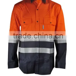 100%Cotton Anti-UV Long Sleeve Shirts With Reflective Taps thumbnail-1