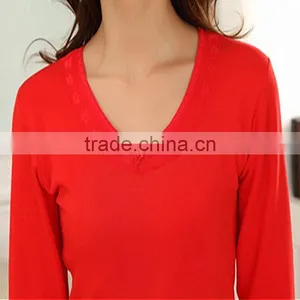 Custom Thermal Underwear Women 2014 Winter Cotton Long Johns Top + Pant Set Ladies Sey O-neck Slim Underwears W171 thumbnail-2