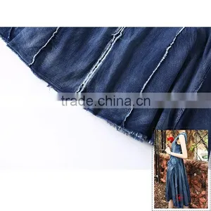 Maxnegio Midi Denim Sleeveless Design Jeans Dress thumbnail-6