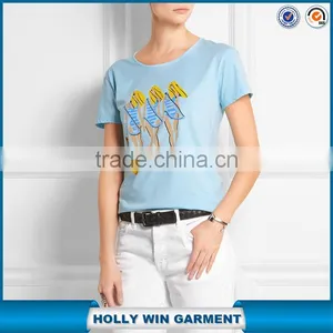 Sexy Bikini Girls Printed T-shirt on Beach thumbnail-1