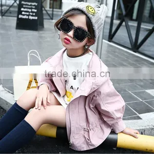 Zm40655b Spring Children Girl Clothes China Cotton Wind Coat Jacket thumbnail-5