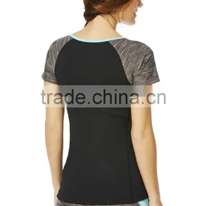 Custom Sports Gym Wholesale Fashion t Shirt for Women Yoga Running t Shirt thumbnail-3