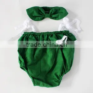 ShiJ Baby Clothes Romper Linen Solid Toddler Girls Outfits Set thumbnail-6