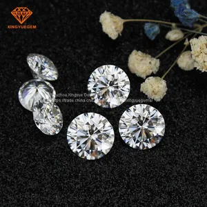 EF Pure White 3 Carat Loose Moissanite Round Cut Lab Created Diamonds thumbnail-2