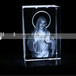 3d Laser Engraved Crystal Block thumbnail-1