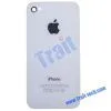 New Arrivals! Glass and Metal Meterial Battery Back Cover, Back Housing for IPhone 4S(White) thumbnail-1